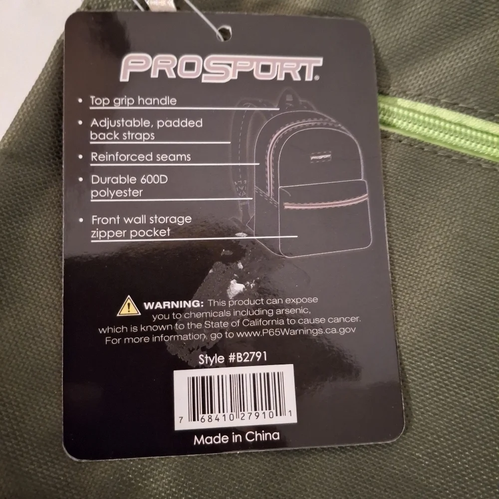 ProSport Two-tone Green Backpack